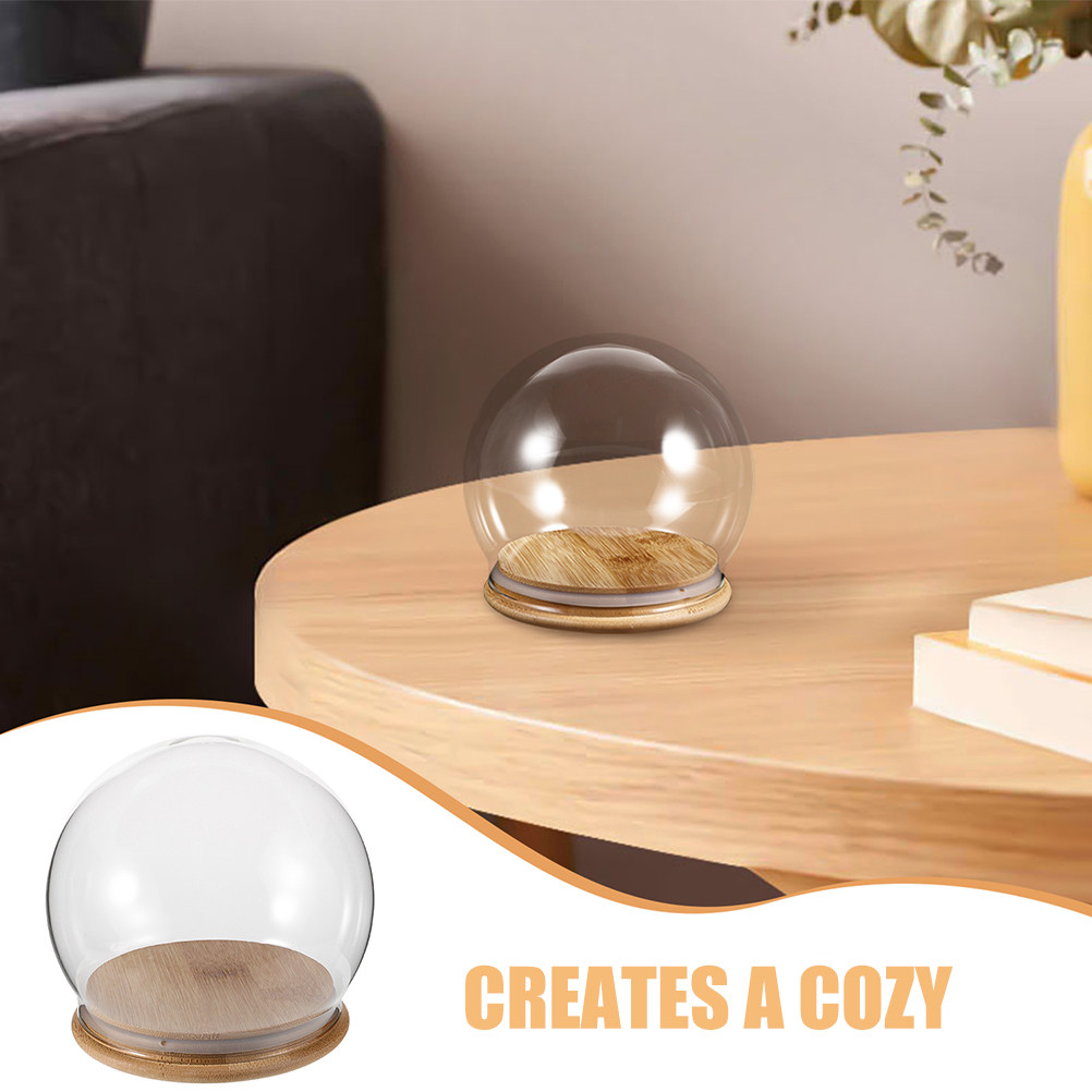 โดมแก้วใส 2 ชิ้น พร้อมฐานไม้ ส - Plastic Dome Clear บทวิจารณ์และราคา