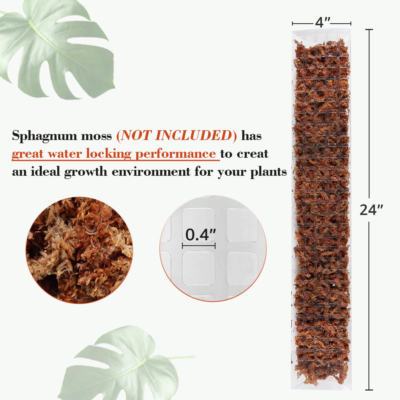 2/4/6Pcs MOSS POLE พลาสติกยืนใ - Sphagnum Moss Dry บทวิจารณ์และราคา